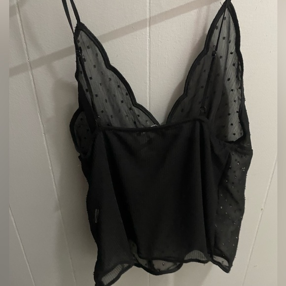 ZARA- WOMEN’S BLACK SHEER TANK TOP - Picture 3 of 3